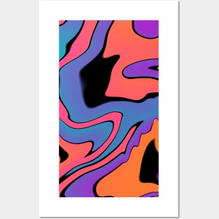 Abstract Liquid Pattern Posters and Art